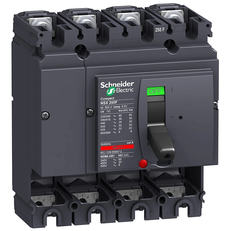 Interruptor automático NSX250N tetrapolar  250A 36kA sin relé